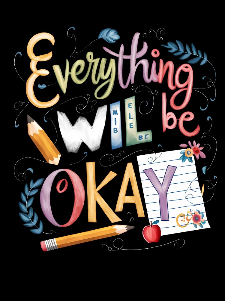 Everything will be okay Positive Message by Threads by Unisex , , , Long Sleeve Tee