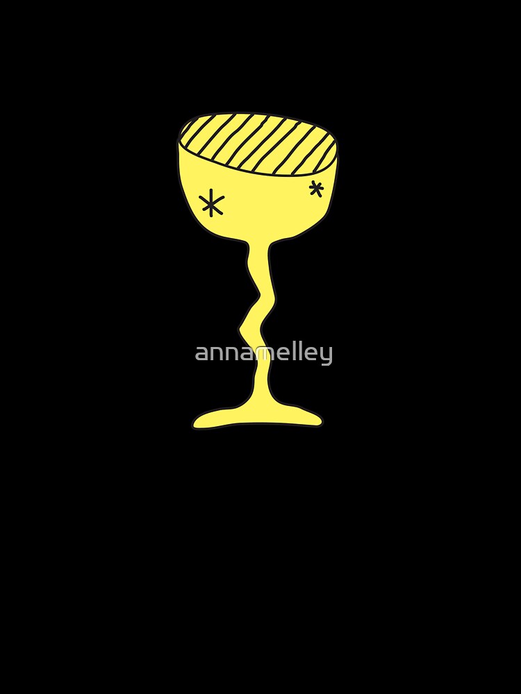 Yellow Wine Glass by annamelley Unisex , , , Long Sleeve Tee
