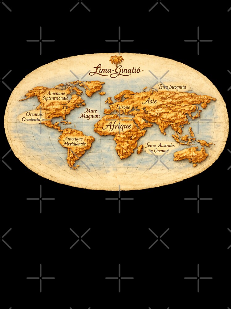 The vintage world map, parchment style by La pensée sauvage Unisex , , , Long Sleeve Tee