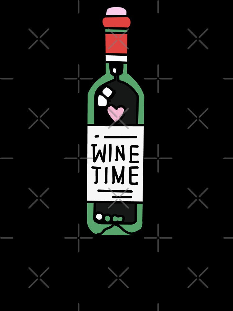 Wine Time by Puffoo Unisex , , , Long Sleeve Tee