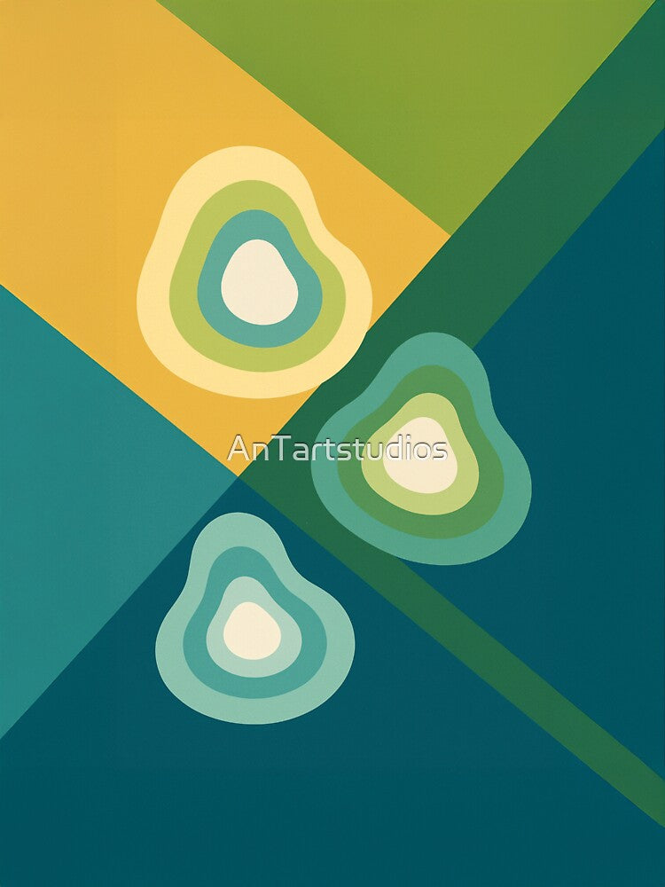 Earth-Toned Abstract Geometric Shapes – Organic Modern Art by AnTartstudios