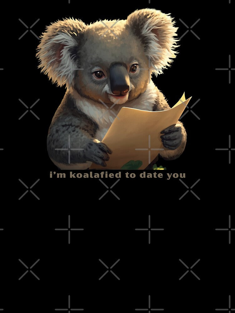 I’m Koalafied To Date You - Cute Pun | TeeHee Puns Funny Design by TeeHee Puns Unisex , , , Long Sleeve Tee