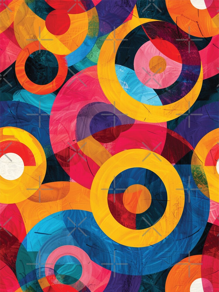 Vibrant Abstract Overlapping Circles Pattern by DGtaLrtcom