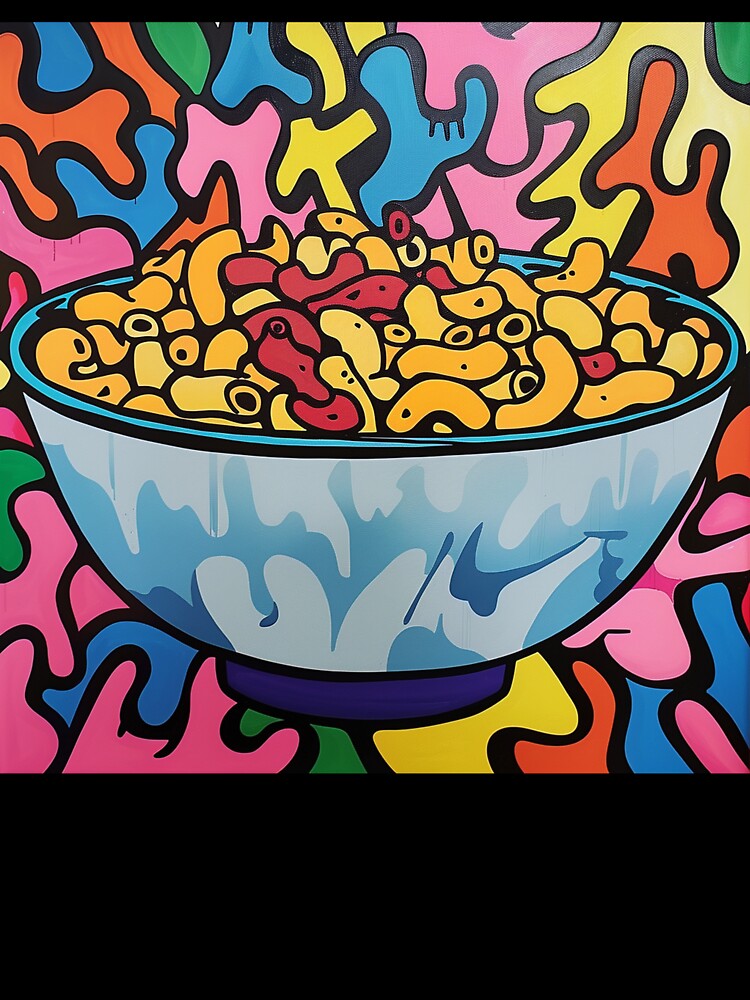 Macaroni Pasta Pop Art 3 by AstroRisq Unisex , , , Long Sleeve Tee