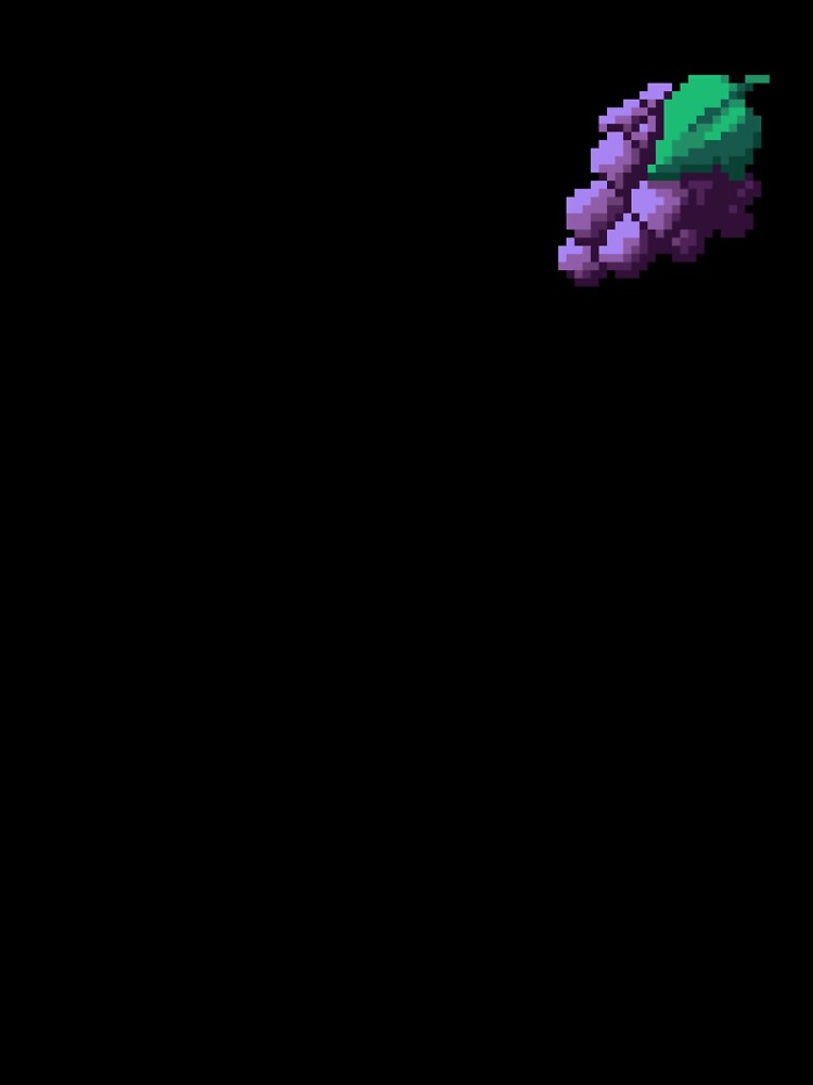Pixel Purple grape - pixel food art by LittleFoodShop Unisex , , , Long Sleeve Tee