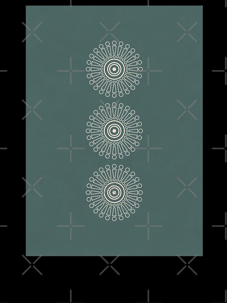 Simple Circle, Abstract Aztec Inspired Art by technicolorable_art