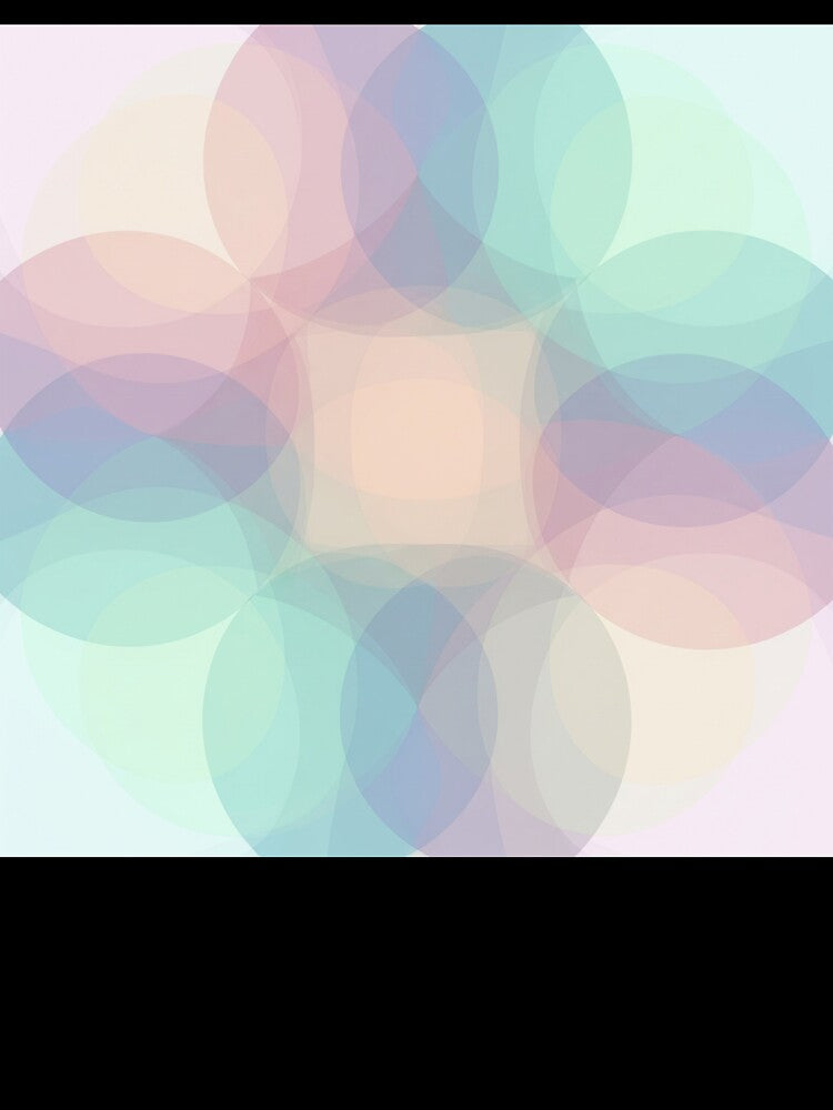 Soft Pastel Overlapping Circles Pattern by Owcomm