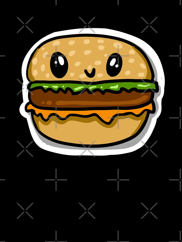 Cute kawaii burger fast food by sianelliot Unisex , , , Long Sleeve Tee