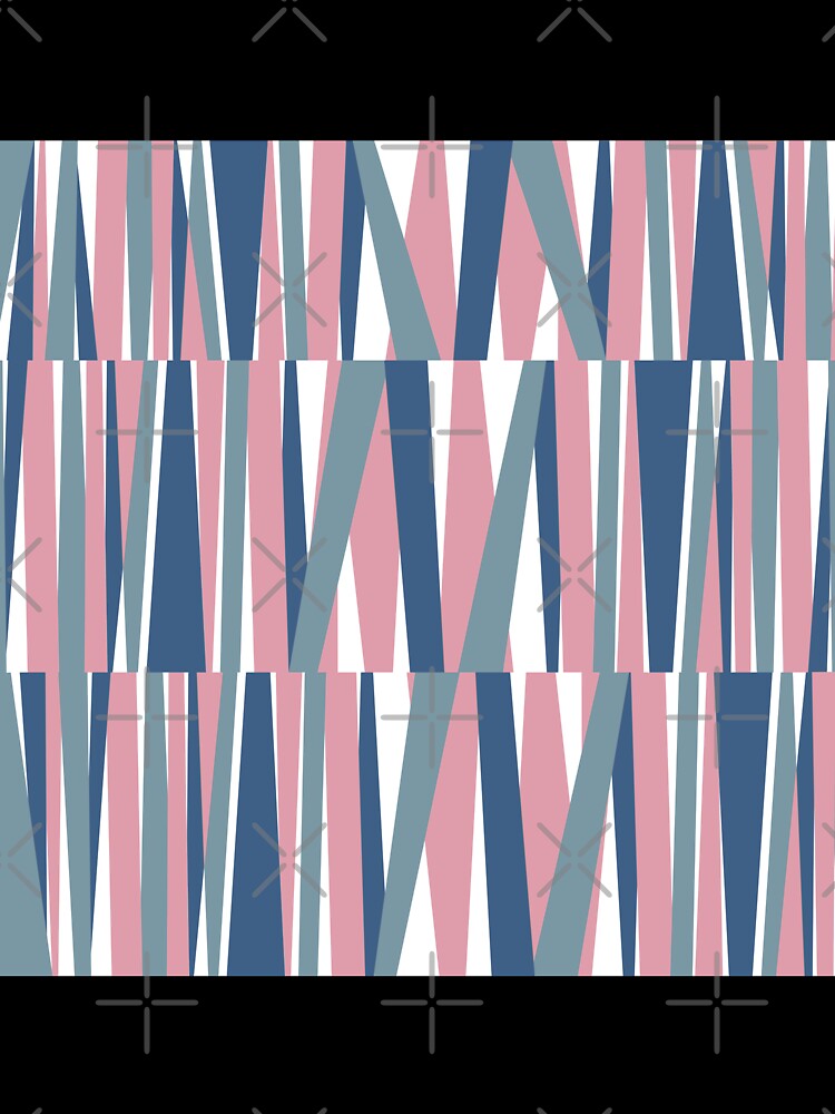Retro Angular Stripes Pink and Blue by QuestingPixel