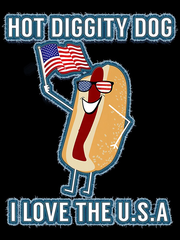 4th of July Memorial Day Hot Dog USA Premium by alimuson Unisex , , , Long Sleeve Tee