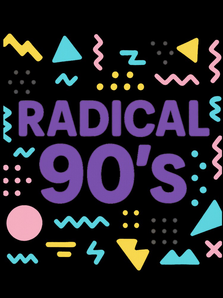 Radical 90’s – Retro Memphis Design by AuuuStudio Unisex , , , Long Sleeve Tee
