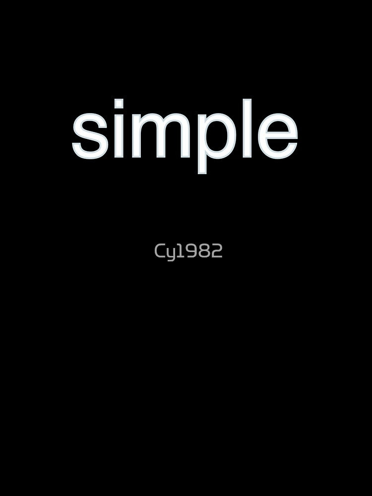 Simple by Cy1982 Unisex , , , Long Sleeve Tee