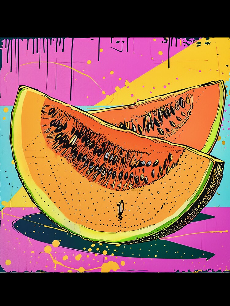 Rockmelon Pop Art 3 by AstroRisq Unisex , , , Long Sleeve Tee