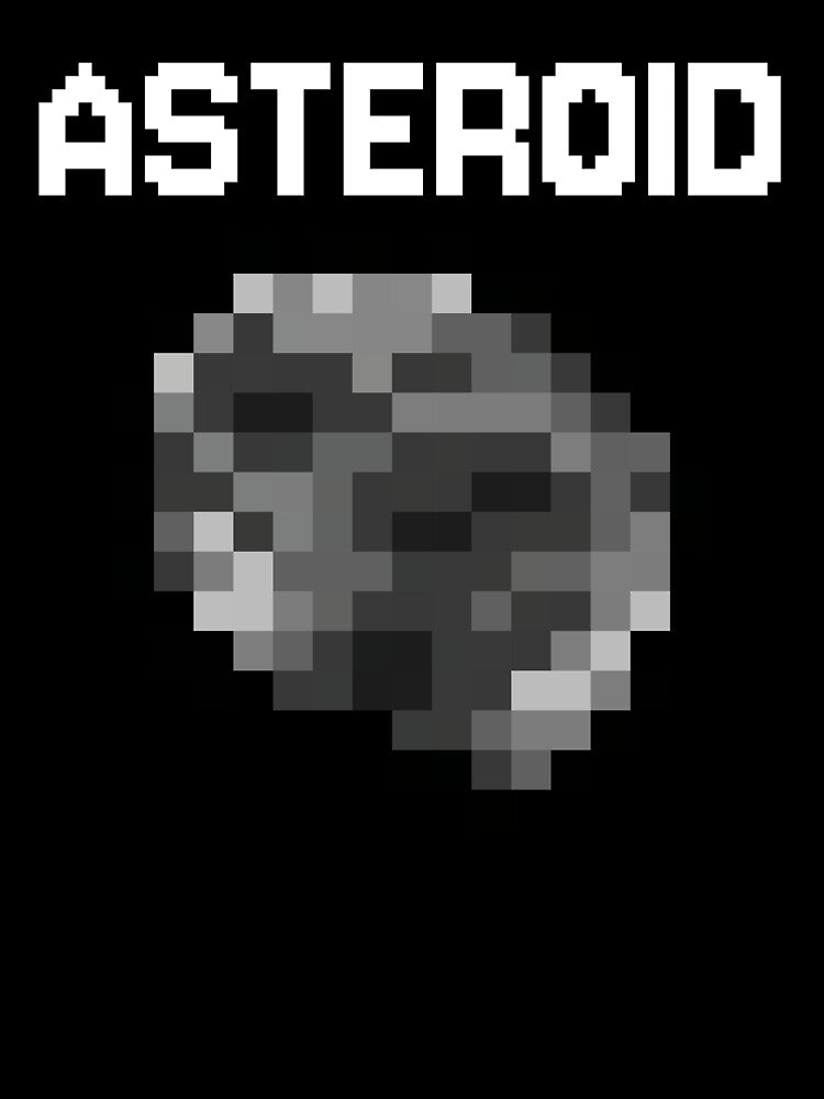 Pixel Art Asteroid by E-engineering Unisex , , , Long Sleeve Tee