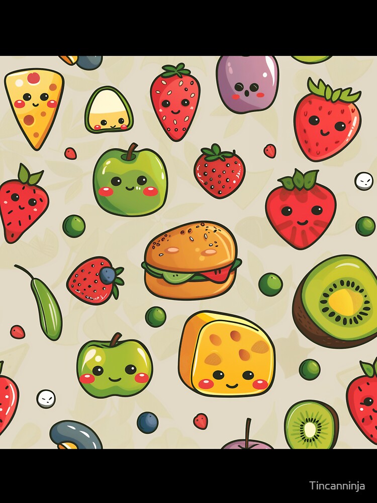 Adorbz Appetites: Kawaii Food Designs to Make You Smile by Tincanninja Unisex , , , Long Sleeve Tee