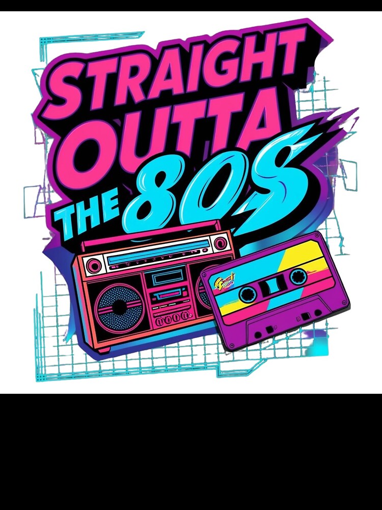 Straight Outta The 80s by Xenovate Unisex , , , Long Sleeve Tee