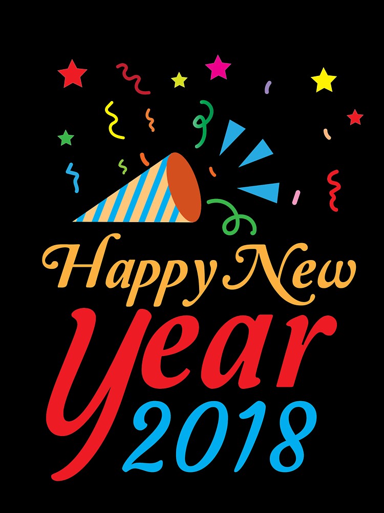 Happy New Year 2018 for Men and Women by AllStarMerch Unisex , , , Long Sleeve Tee
