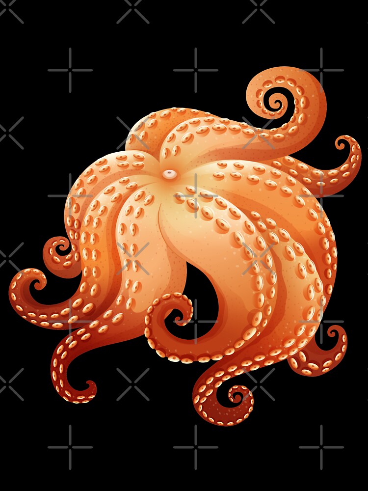 Funny Octopus Pattern, Cute Octopus by Ristinga Unisex , , , Long Sleeve Tee