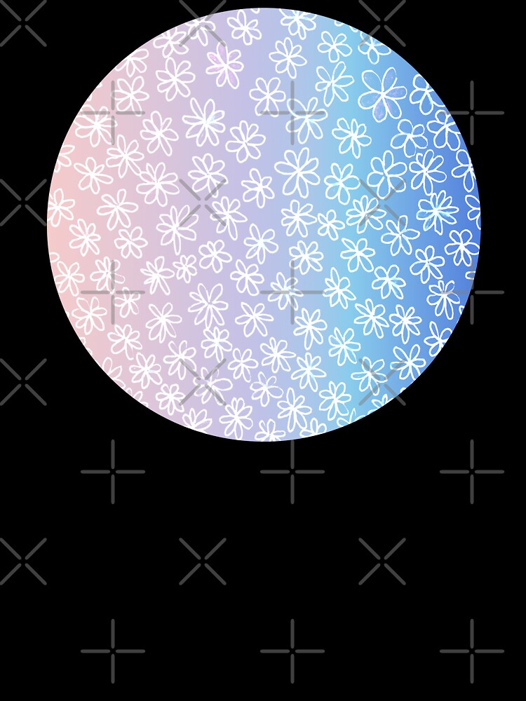 floral and glamour circle pattern | soft purple floral pattern by lausn Unisex , , , Long Sleeve Tee