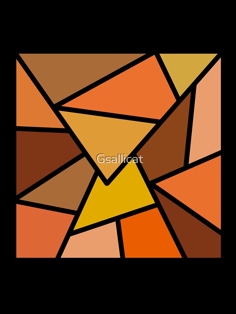 Geometric Stained Glass In Neutral Tones by Gsallicat