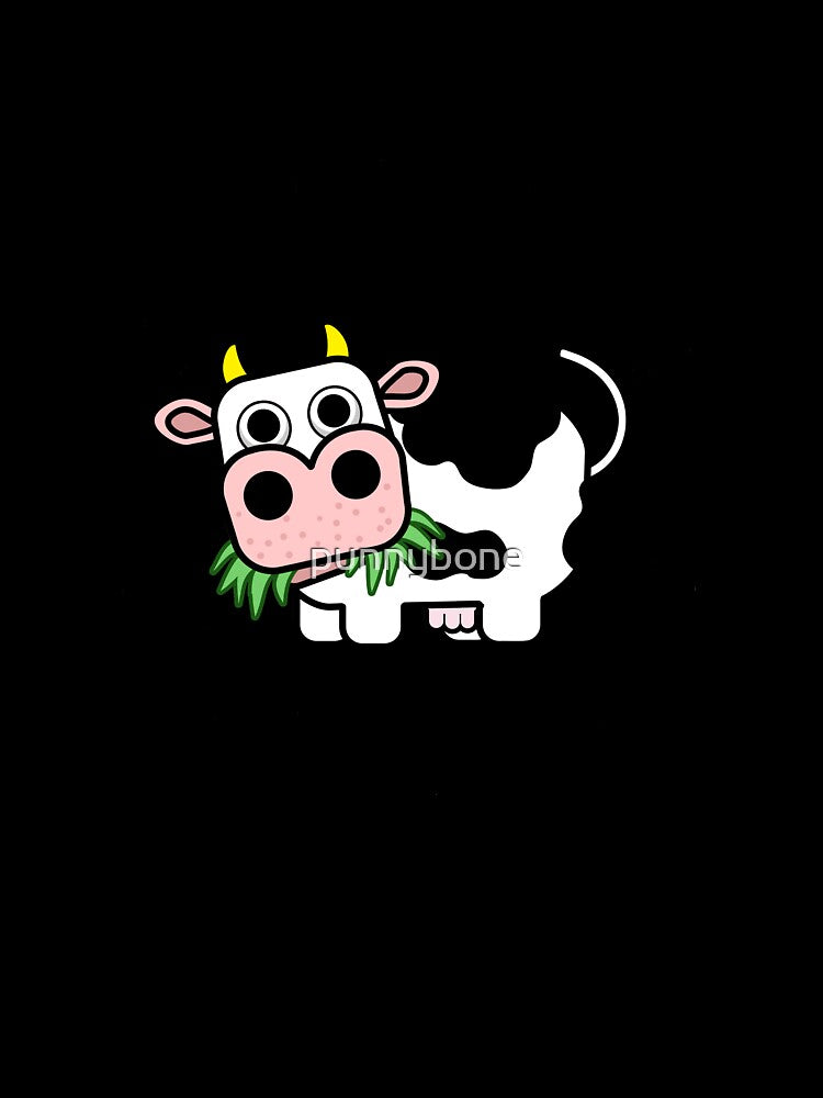 An Udder One Bites The Grass Cute Cow Pun by punnybone Unisex , , , Long Sleeve Tee