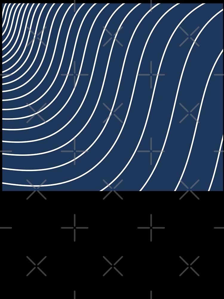Mid century modern wave in blue by CherieTree