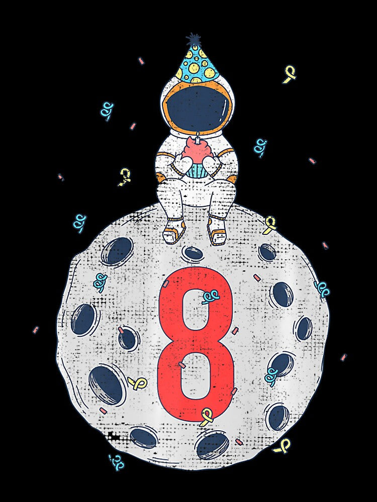 8th Birthday Space Birthday Party Premium by WindaJay Unisex , , , Long Sleeve Tee