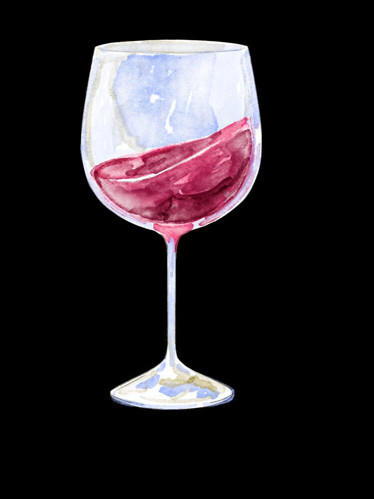 glass of red wine by artbyrosse Unisex , , , Long Sleeve Tee