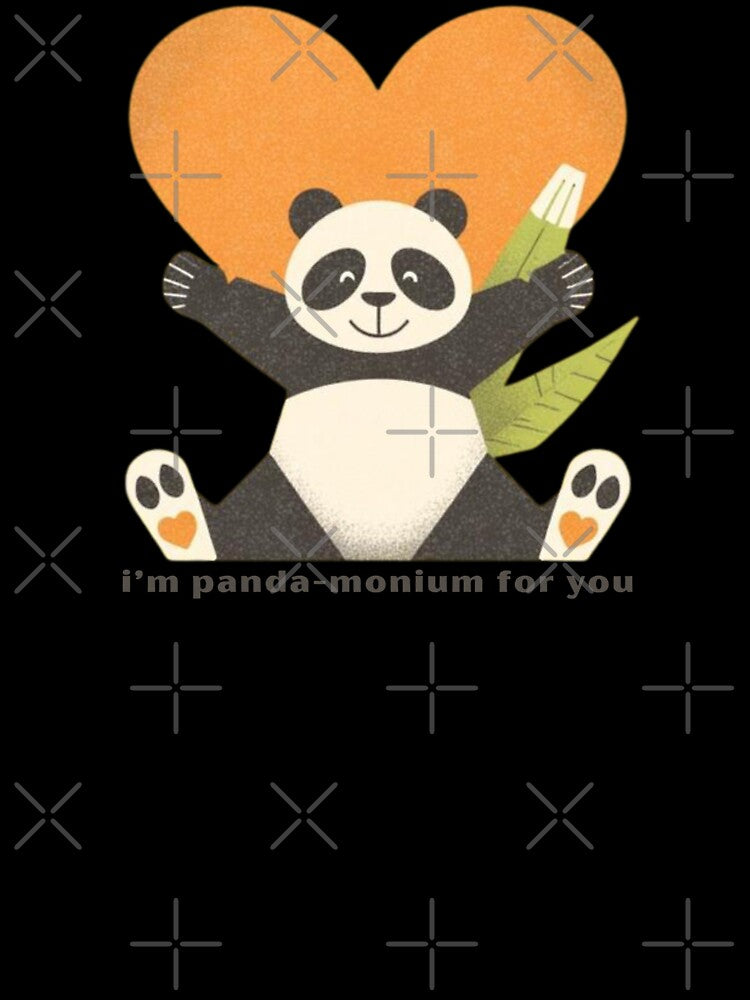 I’m Panda-monium For You - Cute Pun | TeeHee Puns Funny Design by TeeHee Puns Unisex , , , Long Sleeve Tee