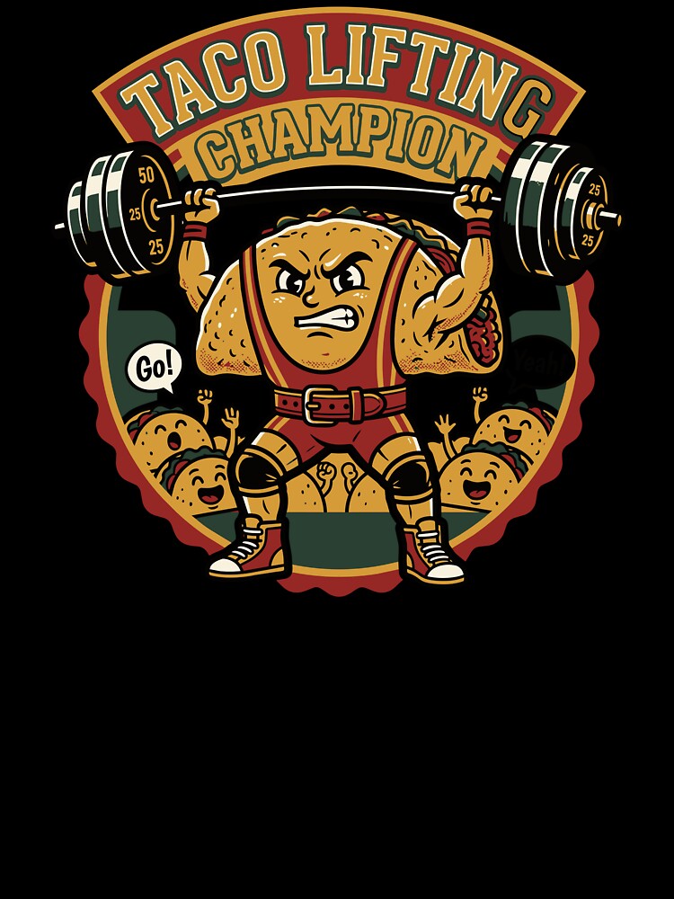 Taco Lifting Champion — Standing V2 by 1RSN Unisex , , , Long Sleeve Tee