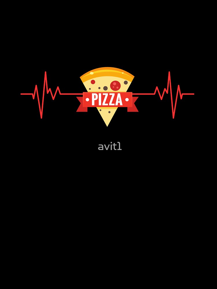 My heart beats for pizza, Original Willow Days by avit1 Unisex , , , Long Sleeve Tee