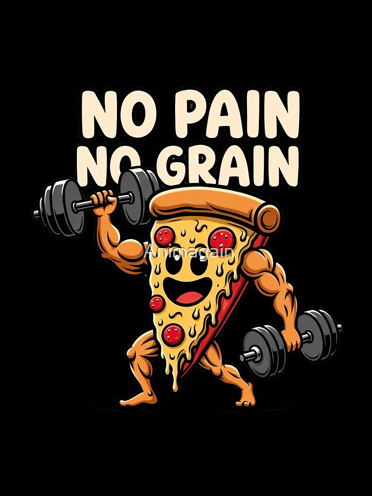No Pain No Grain by Animagain Unisex , , , Long Sleeve Tee