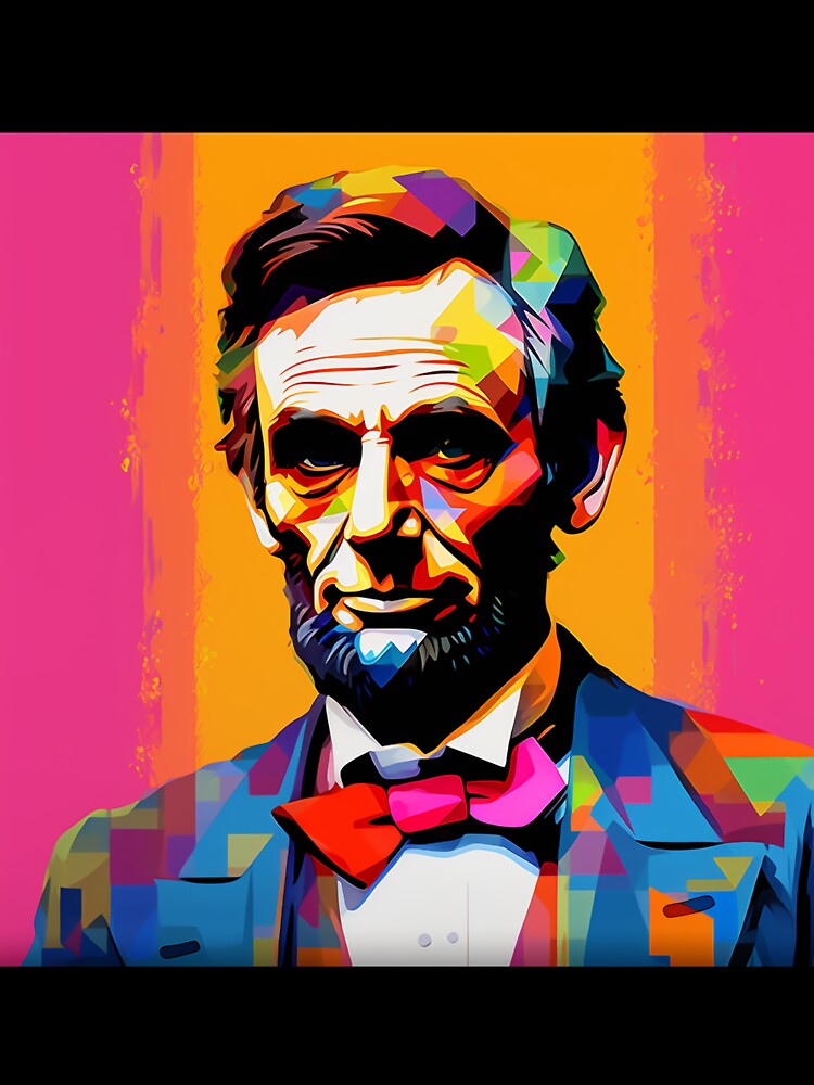 Lincoln Pop Art by AstroRisq Unisex , , , Long Sleeve Tee