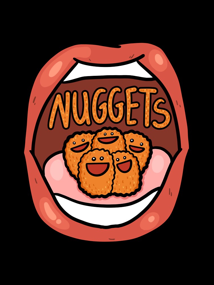 Fast Food Lover, Chicken nuggets in your mouth by bubboboon Unisex , , , Long Sleeve Tee