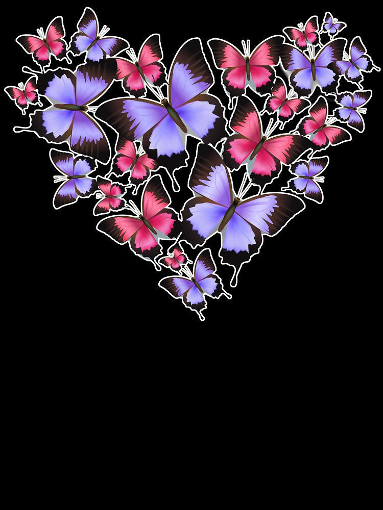 Butterfly Heart by Fairyjam Unisex , , , Long Sleeve Tee
