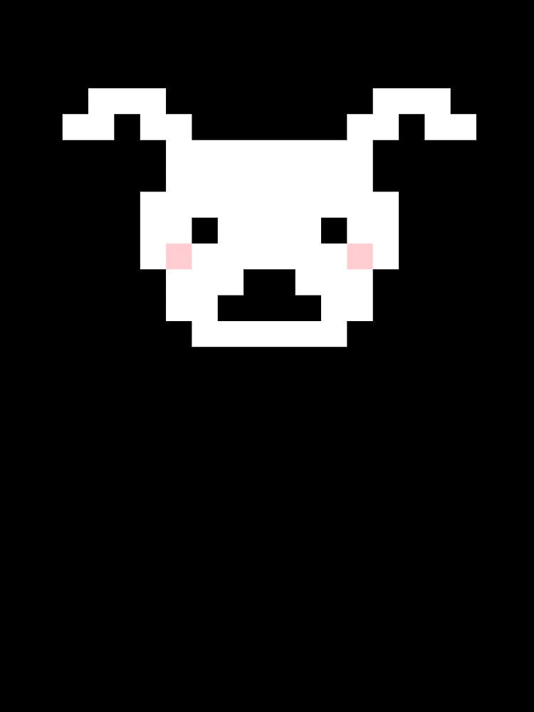 Minimalist Dog Pixel Art by Heyo-Mayo182 Unisex , , , Long Sleeve Tee