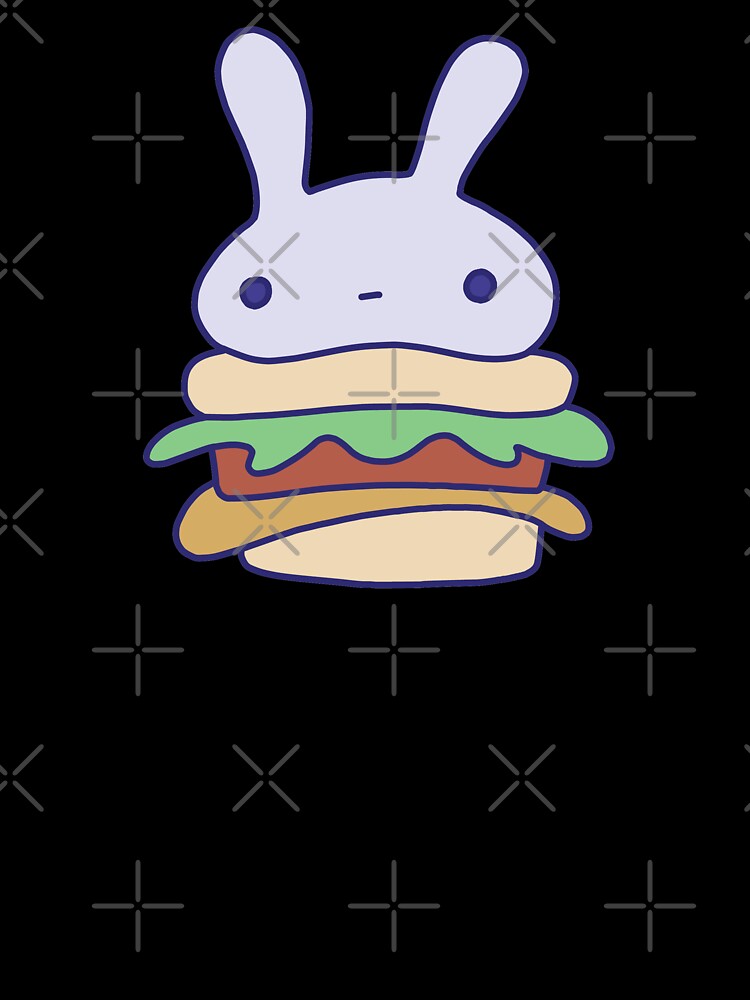 Cute Bunny Burger by line-on-line Unisex , , , Long Sleeve Tee