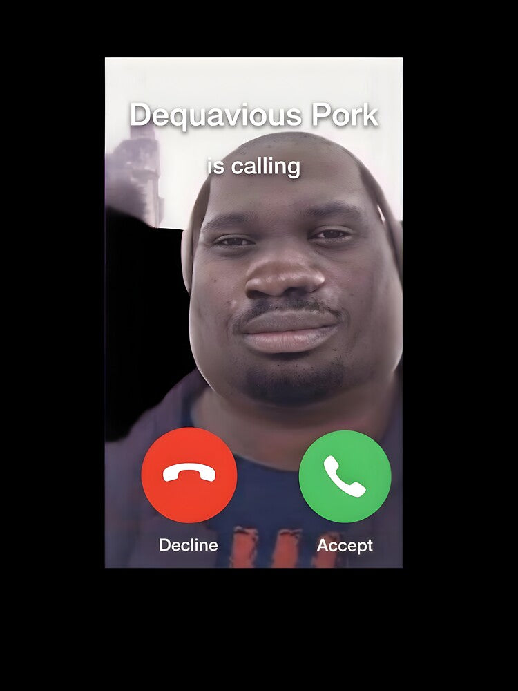 Dequavious Pork Is Calling Funny by PearlArtss Unisex , , , Long Sleeve Tee