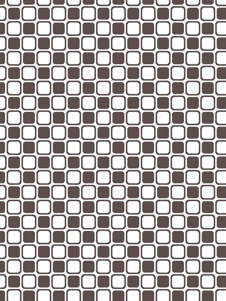 Dark Brown and White Abstract Square Pattern Pairs DE 2022 Popular Color Nomad DET697 by ColorOfTheYears
