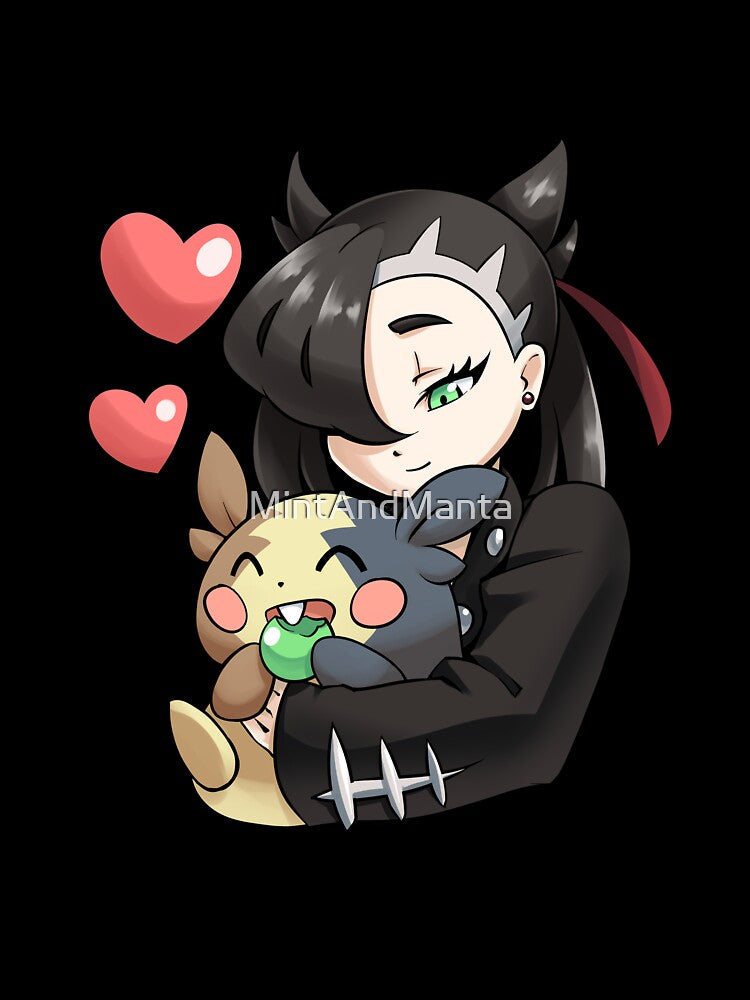 Marnie and Morpeko by MintAndManta Unisex , , , Long Sleeve Tee