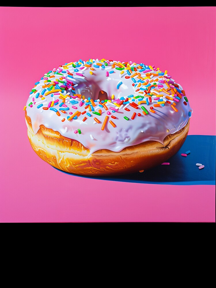 Iced Donut Pop Art 10 by AstroRisq Unisex , , , Long Sleeve Tee