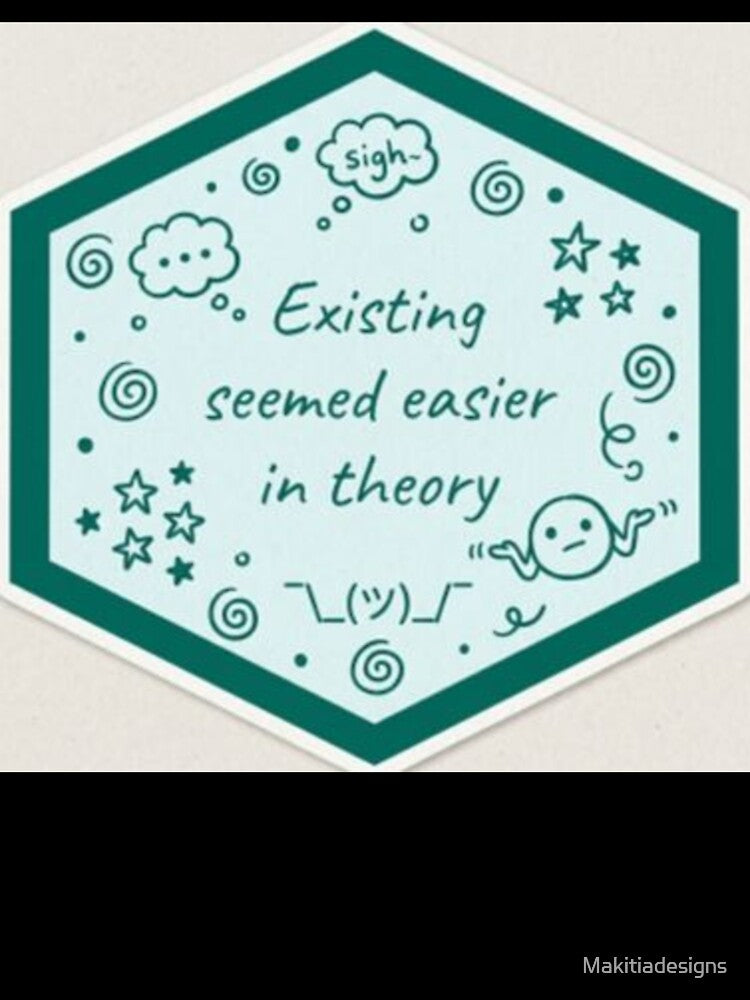 Easier in theory by Makitiadesigns Unisex , , , Long Sleeve Tee