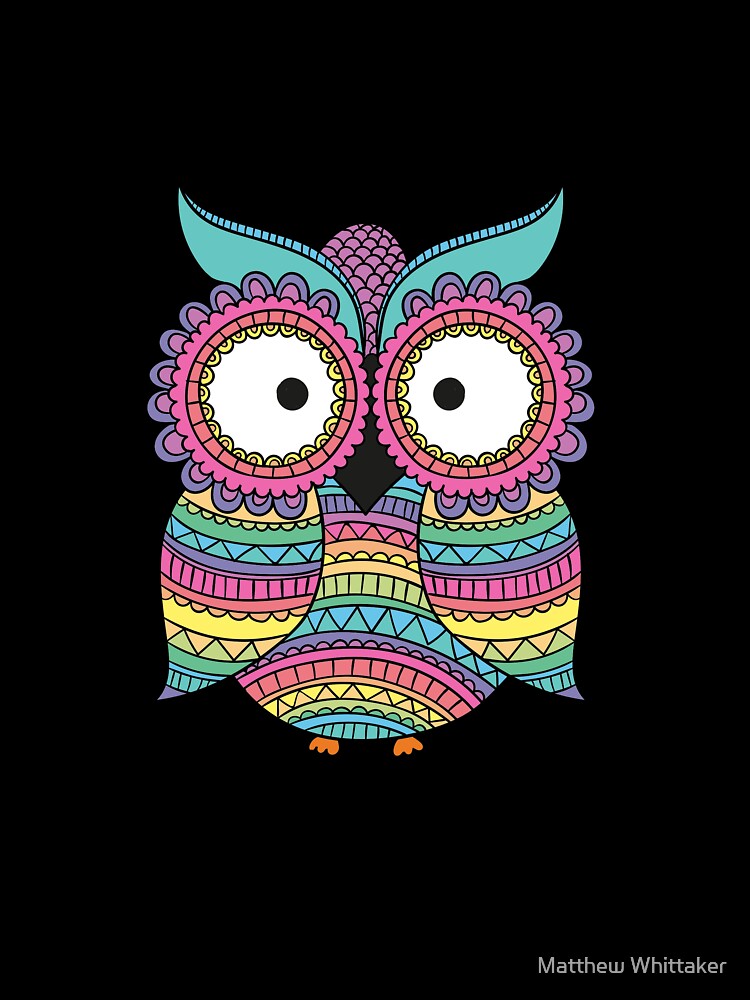 Cute Owl Short-Sleeve by Matthew Whittaker Unisex , , , Long Sleeve Tee