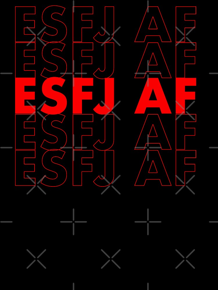ESFJ AF Red Personality MBTI Funny Shirt by FanaticTee Unisex , , , Long Sleeve Tee