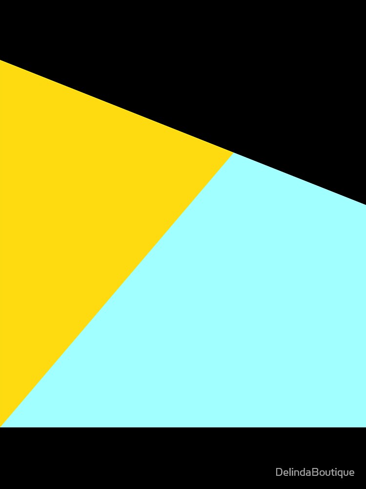 NORDIC Color Blocks Yellow Blue Black by Delinda Graphic Studio