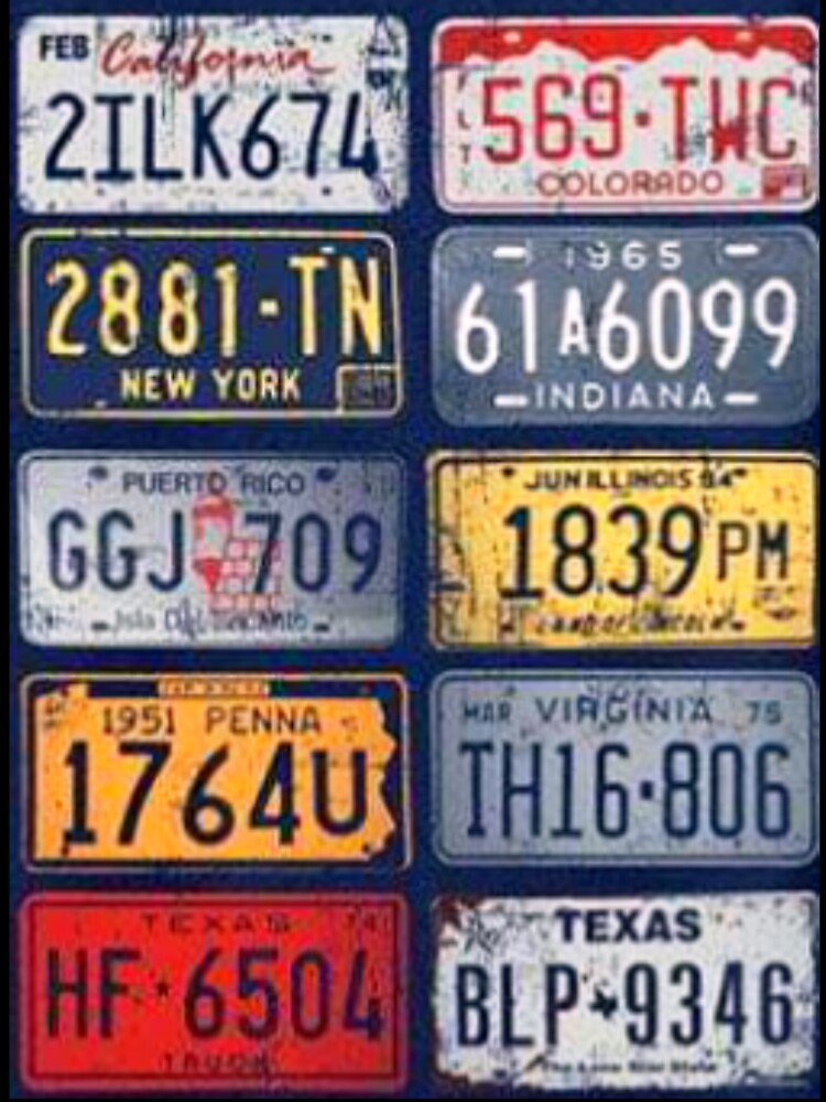 Registration number plate style by storeInsight Unisex , , , Long Sleeve Tee