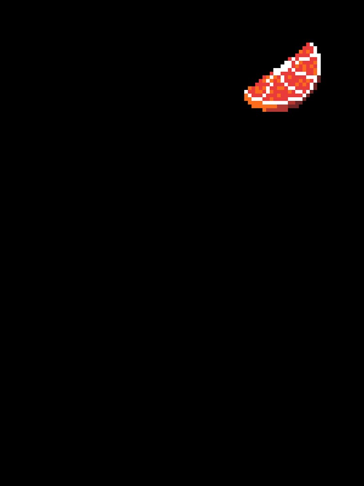 Pixel Grapefruit Slice - pixel food art by LittleFoodShop Unisex , , , Long Sleeve Tee