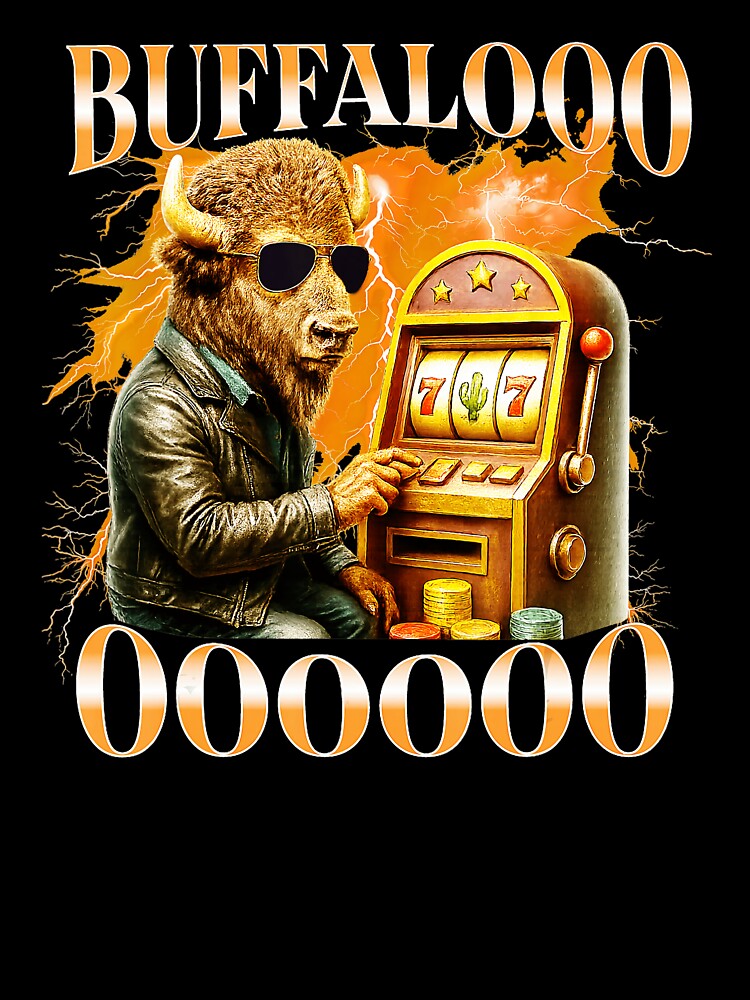 BUFFALOOO Funny Bison Casino Slot Machine Meme by tadmercado