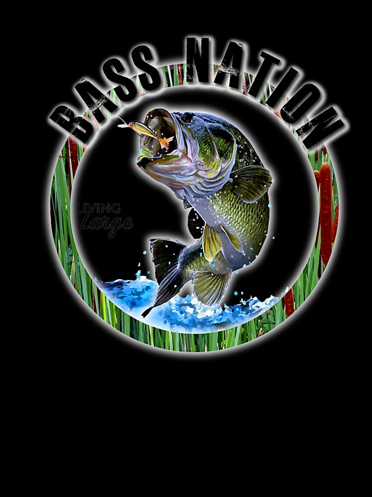 Bass Nation Bass Fishing tshirt Premium by Montecinostamps Unisex , , , Long Sleeve Tee