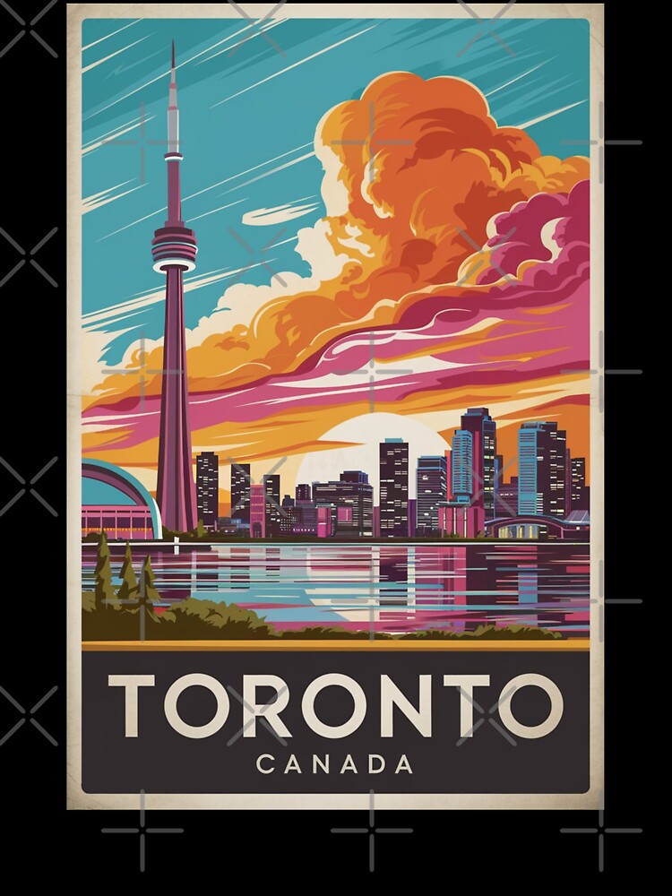 Toronto Vintage Travel Poster by TravelerRat Unisex , , , Long Sleeve Tee